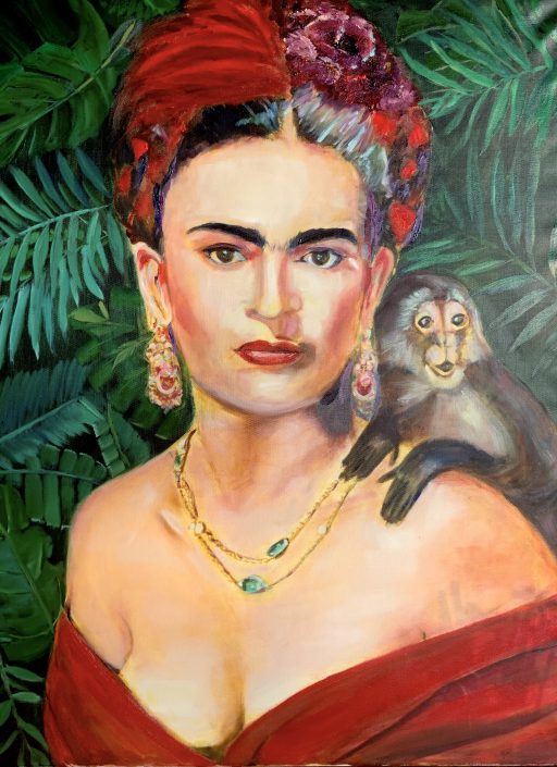 Frida Kahlo mit Äffchen